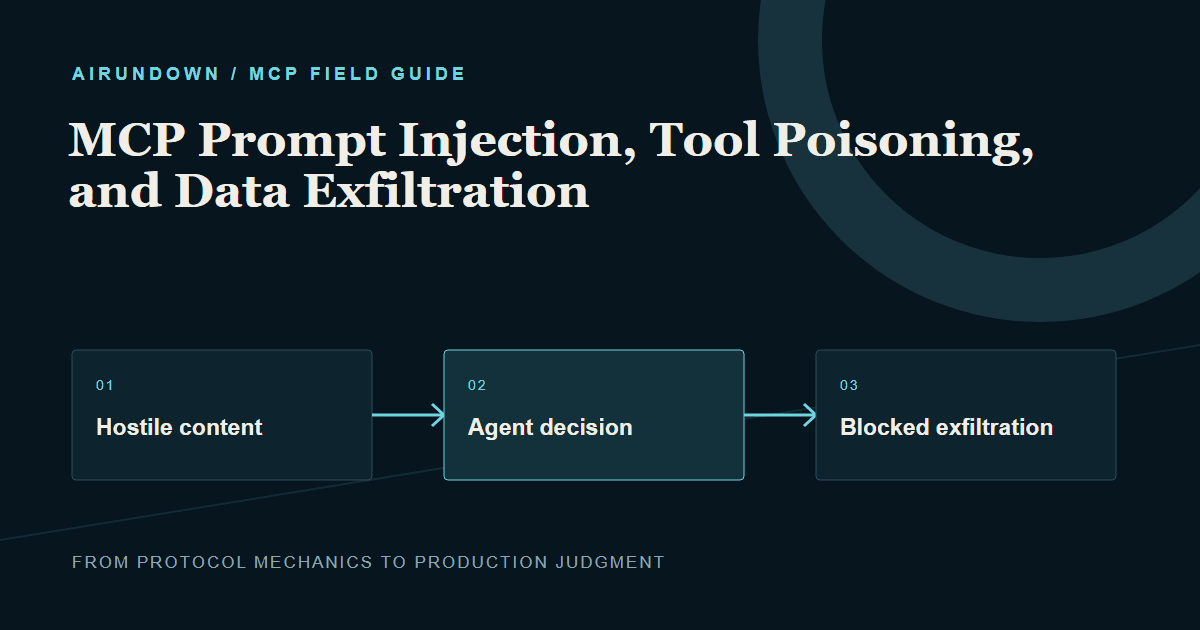 MCP Prompt Injection, Tool Poisoning, and Data Exfiltration