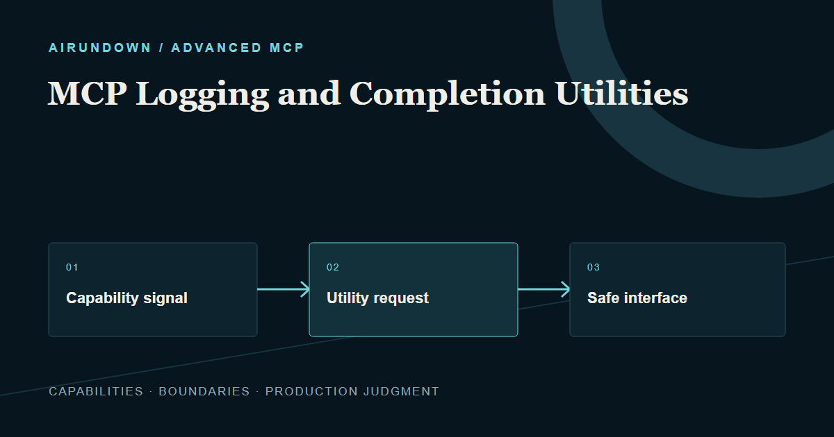 MCP Logging and Completion Utilities