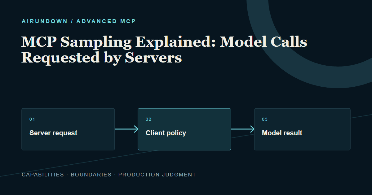 MCP Sampling Explained: Model Calls Requested by Servers